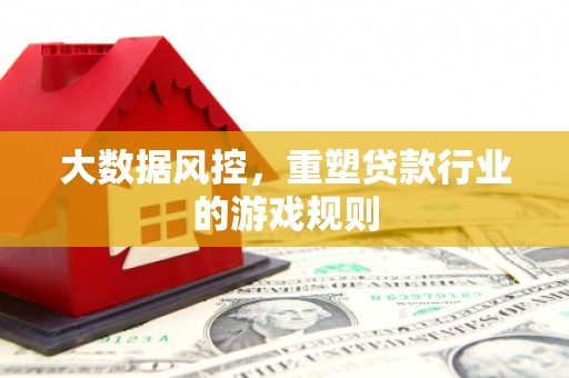 点军大数据风控，重塑贷款行业的游戏规则